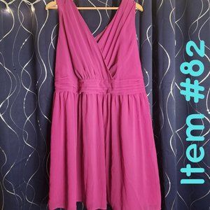 Size 24 ellos wrap front look dress magenta berry